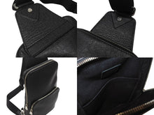 Load image into Gallery viewer, LOUIS VUITTON ルイヴィトン タイガ アヴェニュー スリングバッグ ボディバッグ M30443 ブラック シルバー金具 美品 中古 4b005050
