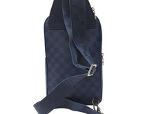 Load image into Gallery viewer, LOUIS VUITTON ルイヴィトン ダミエアンフィニ アヴェニュー スリングバッグ ボディバッグ N40439 ネイビー シルバー金具 美品 中古 4b005051
