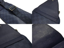 Load image into Gallery viewer, LOUIS VUITTON ルイヴィトン ダミエアンフィニ アヴェニュー スリングバッグ ボディバッグ N40439 ネイビー シルバー金具 美品 中古 4b005051