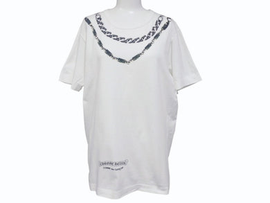 極美品 COMME des GARCONS コムデギャルソン × CHROME HEARTS クロムハーツ 半袖T OT-T025 サイズL 2007年 クリスマス限定 中古 4b005053 