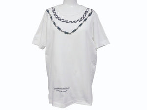 極美品 COMME des GARCONS コムデギャルソン × CHROME HEARTS クロムハーツ 半袖Tシャツ OT-T025 サイズL 2007年 クリスマス限定 中古 4b005053