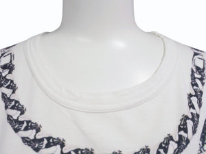 極美品 COMME des GARCONS コムデギャルソン × CHROME HEARTS クロムハーツ 半袖Tシャツ OT-T025 サイズL 2007年 クリスマス限定 中古 4b005053
