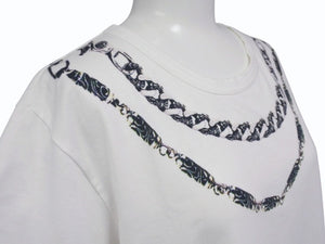 極美品 COMME des GARCONS コムデギャルソン × CHROME HEARTS クロムハーツ 半袖Tシャツ OT-T025 サイズL 2007年 クリスマス限定 中古 4b005053