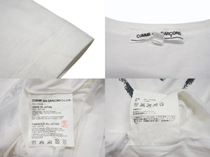 極美品 COMME des GARCONS コムデギャルソン × CHROME HEARTS クロムハーツ 半袖Tシャツ OT-T025 サイズL 2007年 クリスマス限定 中古 4b005053