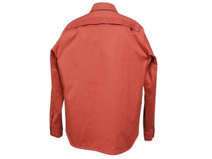極美品 Rick Owens リックオウエンス 21AW オーバーサイズ ボタンアップ シャツ ジャケット レッド コットン RU02A5729 サイズ52 中古 4b005054