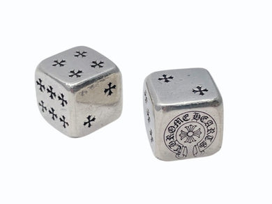 CHROME HEARTS クロムハーツ DICE ダイス サイコロ 重量約57.2g CHプラス ホースシュー 2015年 クリスマス限定 シルバー 美品 中古 4b005055