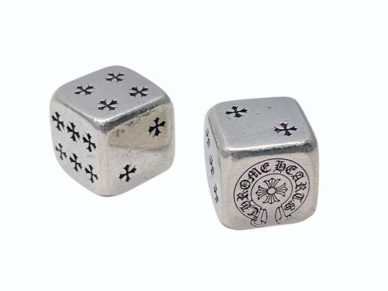 CHROME HEARTS クロムハーツ DICE ダイス サイコロ 重量約57.2g CHプラス ホースシュー 2015年 クリスマス限定 シルバー 美品 中古 4b005055