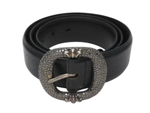 CHROME HEARTS クロムハーツ ガンスリンガー ベルト ブラック ブラックダイヤモンド レザー 小物 シルバー925 1994 サイズ38 美品 中古 4b005056