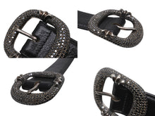Load image into Gallery viewer, CHROME HEARTS クロムハーツ ガンスリンガー ベルト ブラック ブラックダイヤモンド レザー 小物 シルバー925 1994 サイズ38 美品 中古 4b005056