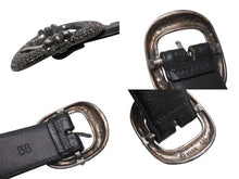 Load image into Gallery viewer, CHROME HEARTS クロムハーツ ガンスリンガー ベルト ブラック ブラックダイヤモンド レザー 小物 シルバー925 1994 サイズ38 美品 中古 4b005056