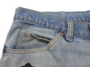 CHROME HEARTS クロムハーツ クロスパッチ デニム パンツ リーバイス LEVI`S 517 オーダー サイズ34 ブルー 美品 中古 4b005057