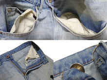 Load image into Gallery viewer, CHROME HEARTS クロムハーツ クロスパッチ デニム パンツ リーバイス LEVI`S 517 オーダー サイズ34 ブルー 美品 中古 4b005057