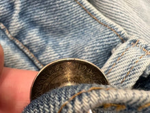 画像をギャラリービューアに読み込む, CHROME HEARTS クロムハーツ クロスパッチ デニム パンツ リーバイス LEVI`S 517 オーダー サイズ34 ブルー 美品 中古 4b005057