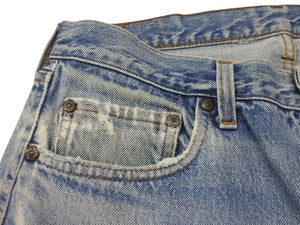 新品未使用 CHROME HEARTS クロムハーツ クロスパッチ デニム パンツ リーバイス LEVI`S 501 オーダー サイズ31 ブルー 中古 4b005058