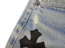 Load image into Gallery viewer, 新品未使用 CHROME HEARTS クロムハーツ クロスパッチ デニム パンツ リーバイス LEVI`S 501 オーダー サイズ31 ブルー 中古 4b005058