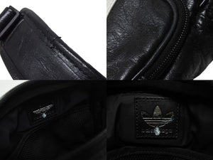 BALENCIAGA × adidas バレンシアガ アディダス コラボ スモール クロスボディ ショルダーバッグ ブラック ラムスキン ロゴ 721850 美品 中古 4b005060