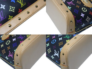 極美品 LOUIS VUITTON ルイヴィトン アルマPM ハンドバッグ M40444 モノグラム マルチカラー ブラック 村上隆 中古 4b005065