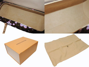 新品同様 LOUIS VUITTON ルイヴィトン パピヨン ハンドバッグ M92009 モノグラム チェリーブロッサム ブラウン ピンク 村上隆 中古 4b005066