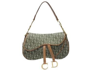 Christian Dior クリスチャンディオール サドルバッグ ワンショルダーバッグ RU 0071 トロッター カーキ ガリアーノ期 美品 中古 4b005069