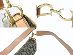 Christian Dior クリスチャンディオール サドルバッグ ワンショルダーバッグ RU 0071 トロッター カーキ ガリアーノ期 美品 中古 4b005069
