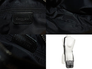 Christian Dior クリスチャンディオール ショルダーバッグ 04RU 0053 トロッター キャンバス レザー ブラック ガリアーノ期 美品 中古 4b005070
