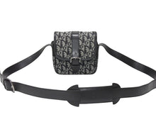 Load image into Gallery viewer, Christian Dior クリスチャンディオール ショルダーバッグ 04RU 0053 トロッター キャンバス レザー ブラック ガリアーノ期 美品 中古 4b005070