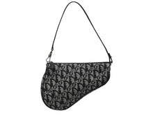 Load image into Gallery viewer, 新品同様 ChristianDior クリスチャンディオール サドルポーチ ワンショルダーバッグ SLO44012 トロッター ブラック ガリアーノ期 中古 4b005071