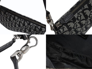 新品同様 ChristianDior クリスチャンディオール サドルポーチ ワンショルダーバッグ SLO44012 トロッター ブラック ガリアーノ期 中古 4b005071