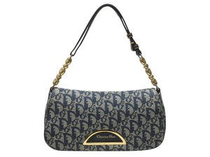 Christian Dior クリスチャンディオール マリスパール ワンショルダーバッグ PZ 0901 トロッター ネイビー ガリアーノ期 美品 中古 4b005072