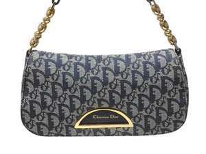 Christian Dior クリスチャンディオール マリスパール ワンショルダーバッグ PZ 0901 トロッター ネイビー ガリアーノ期 美品 中古 4b005072