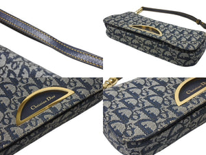 Christian Dior クリスチャンディオール マリスパール ワンショルダーバッグ PZ 0901 トロッター ネイビー ガリアーノ期 美品 中古 4b005072