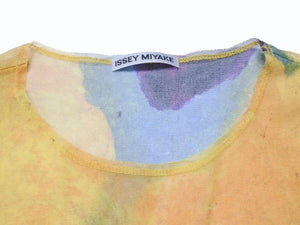 ISSEY MIYAKE イッセイミヤケ シアーカットソー IM31JK068 ナイロン マルチカラー サイズ2 美品 中古 4b005075