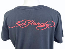 Load image into Gallery viewer, 極美品 Ed Hardy エドハーディ 半袖Tシャツ トップス サイズM ブラック プリント タトゥーデザイン 中古 4b005076