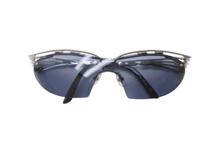 Jean Paul GAULTIER ジャンポールゴルチェ サングラス アイウェア ブラック シルバー プラスチック メタル 美品 中古 4b005079