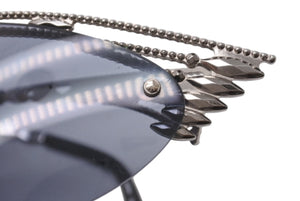 Jean Paul GAULTIER ジャンポールゴルチェ サングラス アイウェア ブラック シルバー プラスチック メタル 美品 中古 4b005079