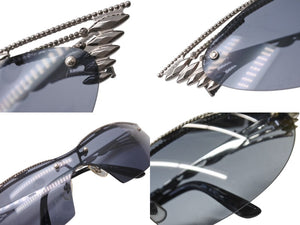 Jean Paul GAULTIER ジャンポールゴルチェ サングラス アイウェア ブラック シルバー プラスチック メタル 美品 中古 4b005079