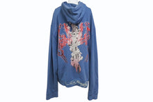 Load image into Gallery viewer, Ed Hardy エドハーディ グラフィックプリント ジップアップパーカー ネイビー ポリエステル サイズXL 美品 中古 4b005080