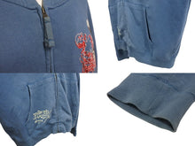 Load image into Gallery viewer, Ed Hardy エドハーディ グラフィックプリント ジップアップパーカー ネイビー ポリエステル サイズXL 美品 中古 4b005080