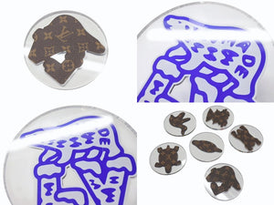 極美品 ルイ・ヴィトン × NIGO 2020年限定 LVスクエアードコレクション コースターセット GI0514 MD0230 ブラウン 中古 4b005105 