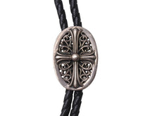 Load image into Gallery viewer, 極美品 CHROME HEARTS クロムハーツ ボロ タイニークラシック オーバルループタイ レザー シルバー925 中古 4b005110