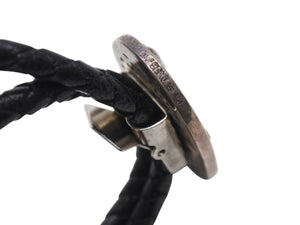 極美品 CHROME HEARTS クロムハーツ ボロ タイニークラシック オーバルループタイ レザー シルバー925 中古 4b005110