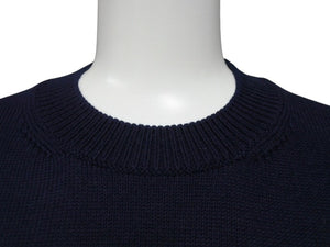 極美品 ルイヴィトン ルイヴィトン 23AW ニットセーター RW232W サイズS コットンカシミヤ ネイビー イエローロゴ 中古 4b005117 