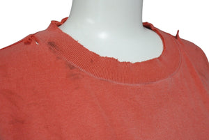 極美品 SAINT MICHAEL セントマイケル S/S TEE SAINT 半袖Tシャツ サイズM プリント加工 レッド ホワイト 中古 4b005122 
