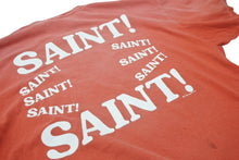 画像をギャラリービューアに読み込む, 極美品 SAINT MICHAEL セントマイケル S/S TEE SAINT 半袖Tシャツ サイズM プリント加工 レッド ホワイト 中古 4b005122 