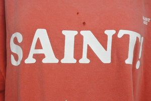 極美品 SAINT MICHAEL セントマイケル S/S TEE SAINT 半袖Tシャツ サイズM プリント加工 レッド ホワイト 中古 4b005122 