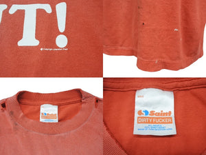 極美品 SAINT MICHAEL セントマイケル S/S TEE SAINT 半袖Tシャツ サイズM プリント加工 レッド ホワイト 中古 4b005122 