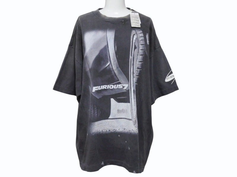 新品未使用 SAINT Mxxxxxx セントマイケル Fast & Furious 7 ワイルドスピード 半袖Ｔシャツ SM-HR1-0000-C74 コットン ブラック 中古 4b005123