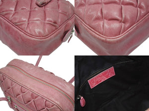 BALENCIAGA バレンシアガ ザ マトラッセ ハンドバッグ キルティング 182089 502752 ゴートスキン ピンク シルバー金具 良品 中古 4b005124