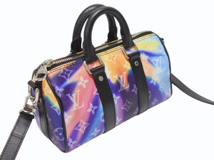 新品未使用 LOUIS VUITTON ルイヴィトン ショルダーバッグ キーポルXS M80953 モノグラムキャンバス レザー モノグラムサンセット 中古 4b005126