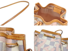 Load image into Gallery viewer, LOUIS VUITTON ルイヴィトン ナノノエ ミニショルダーバッグ N60052 ダミエアズールキャンバス レザー ベージュ 美品 中古 4b005127